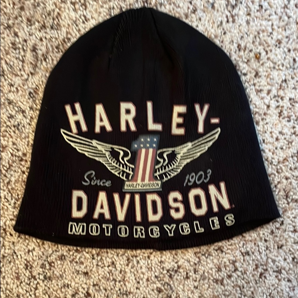 Harley-Davidson Black and White Beanie